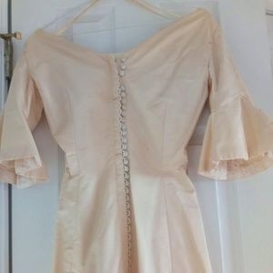 Vintage 1960's Satin wedding gown